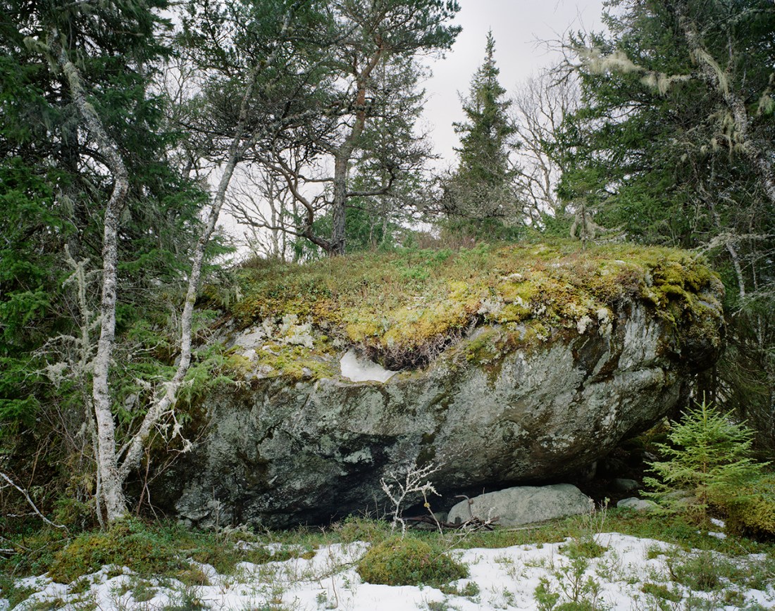 Glacial erratic with bicycle, Salsnes